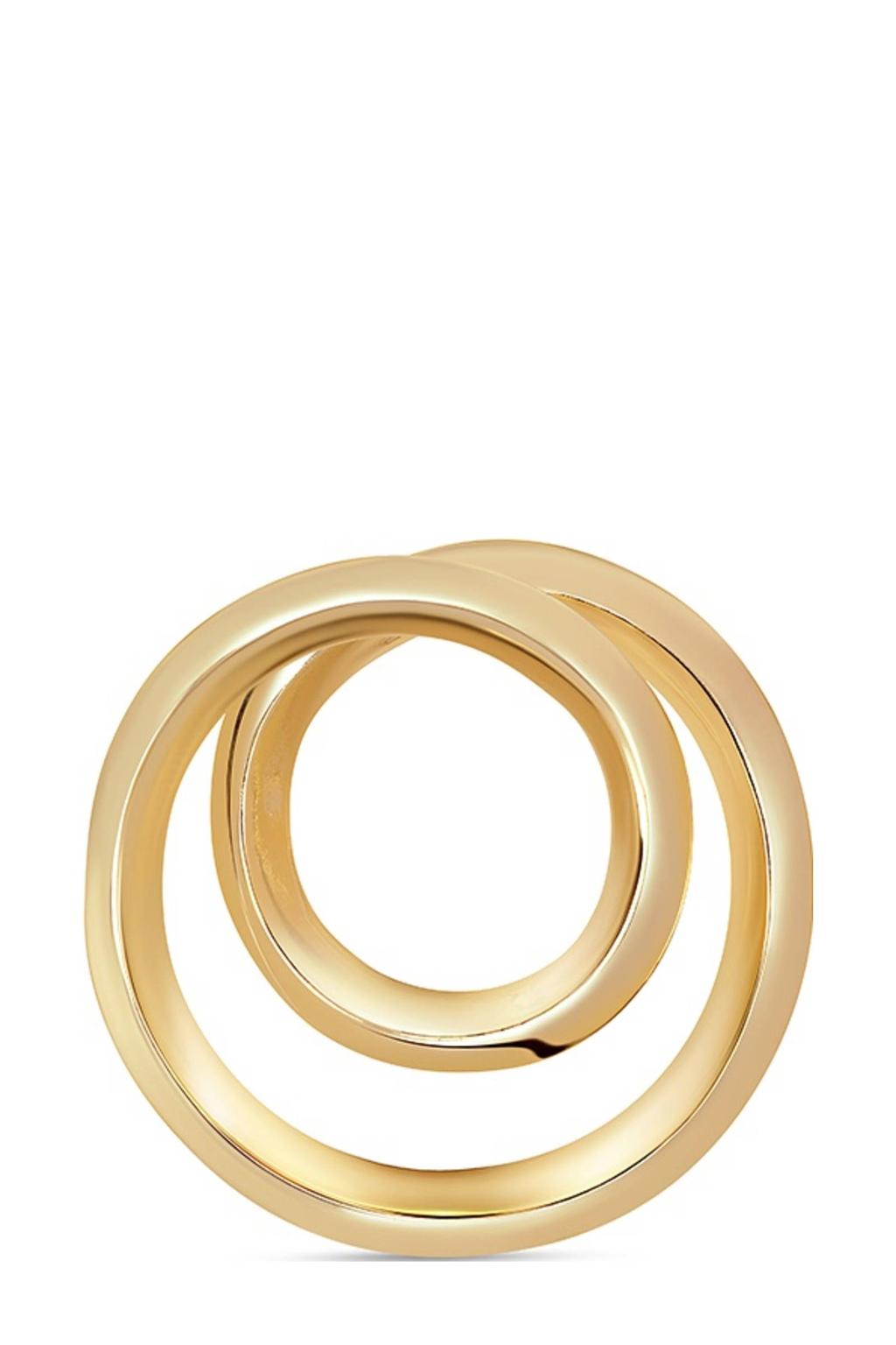 Club Manhattan sjaalring Luna Swirl goudkleurig