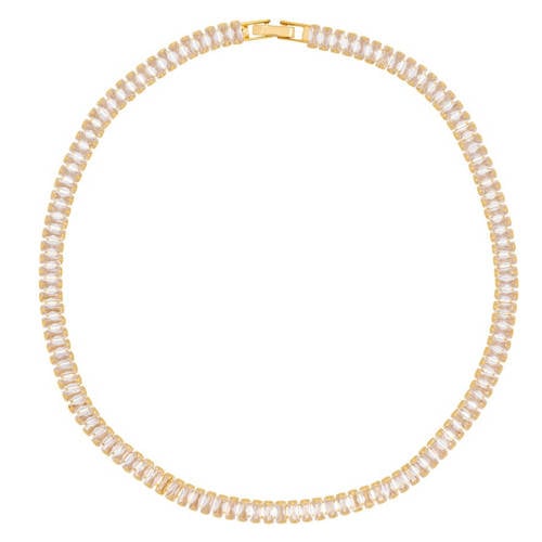 Club Manhattan ketting Tennis Necklace goudkleurig afbeelding