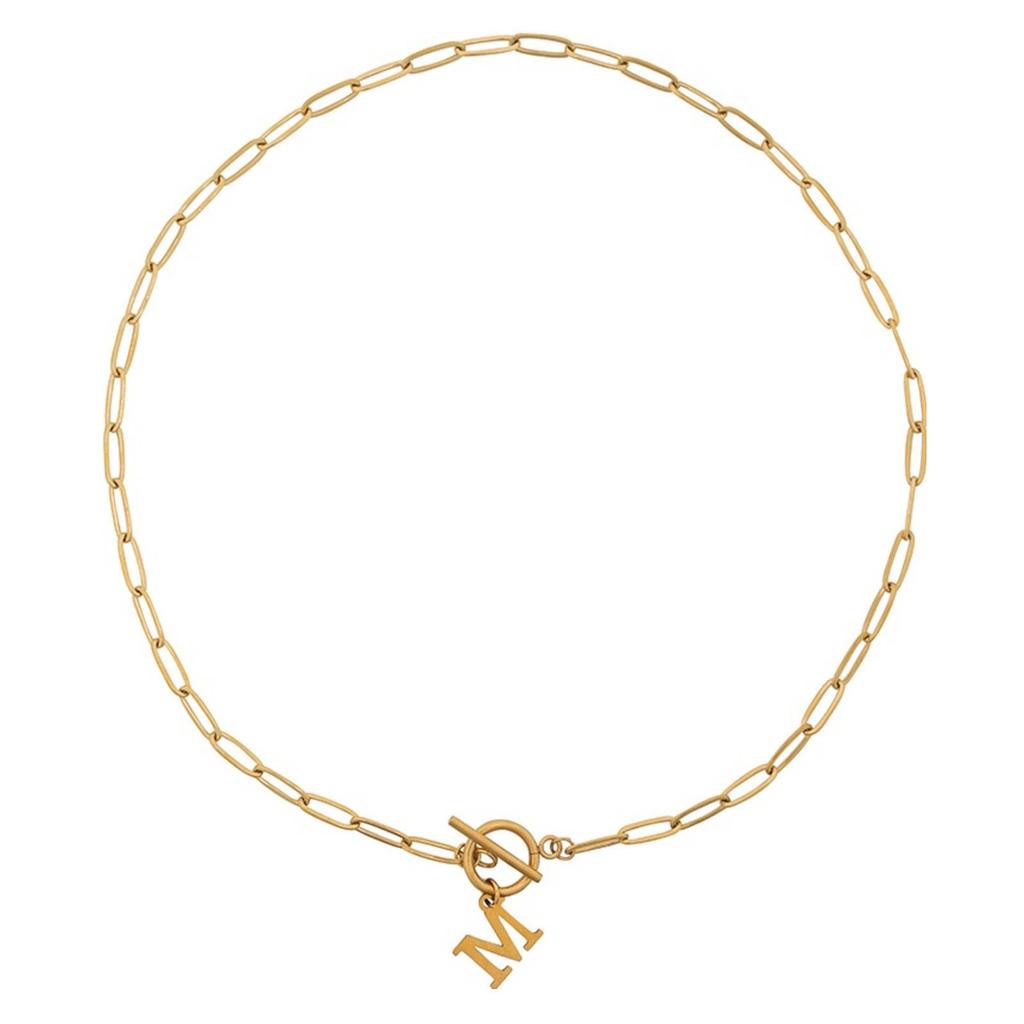 Club Manhattan ketting Initial M goudkleurig