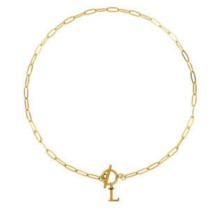ketting Initial L goudkleurig