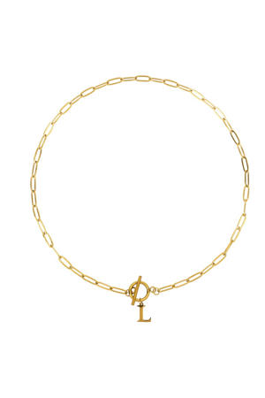 ketting Initial L goudkleurig