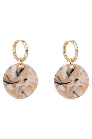 oorbellen Aria Tortoise beige