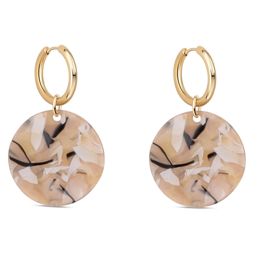 Club Manhattan oorbellen Aria Tortoise beige