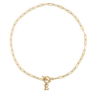 ketting Initial E goudkleurig