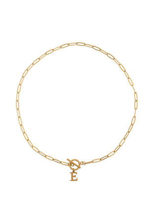 ketting Initial E goudkleurig