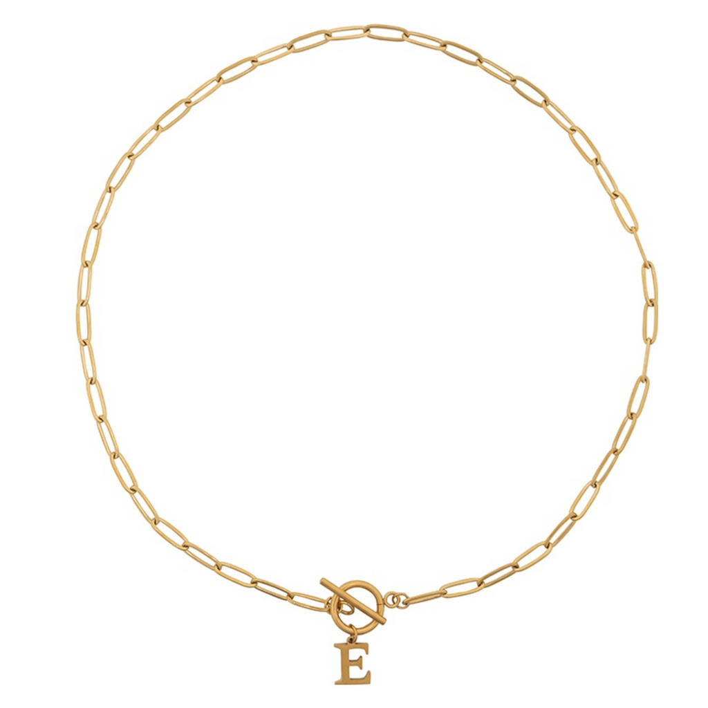 Club Manhattan ketting Initial E goudkleurig