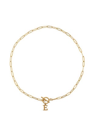 ketting Initial E goudkleurig