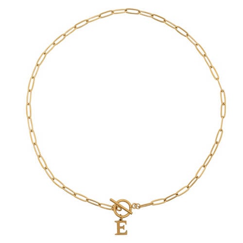Club Manhattan ketting Initial E goudkleurig afbeelding