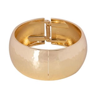 armband Hammered Cuff Big goudkleurig