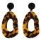 Club Manhattan oorbellen Abstract Tortoise bruin