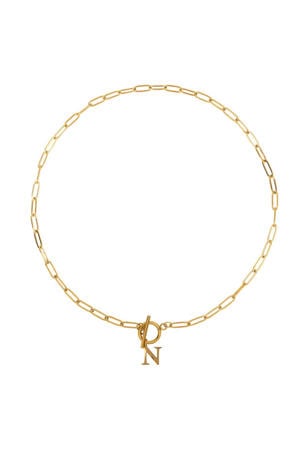 ketting Initial N goudkleurig