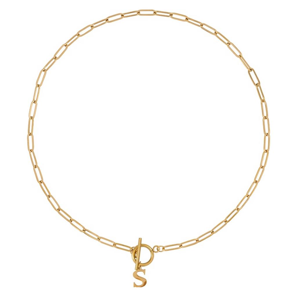 Club Manhattan ketting Initial S goudkleurig