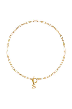 ketting Initial S goudkleurig