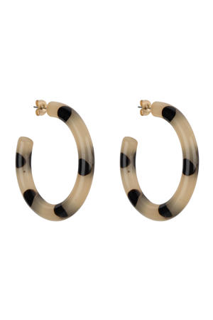 oorbellen Dottie Dot Hoops beige