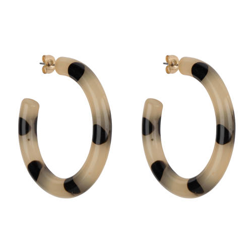 Club Manhattan oorbellen Dottie Dot Hoops beige afbeelding