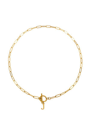 ketting Initial J goudkleurig