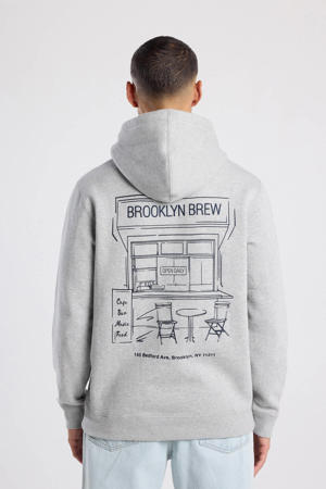 hoodie met backprint grijs