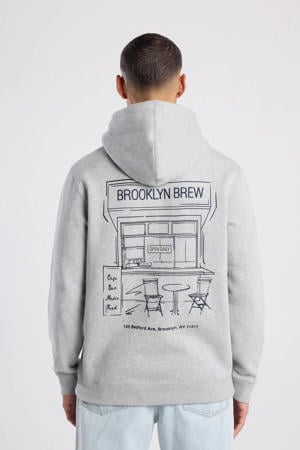 hoodie met backprint grijs