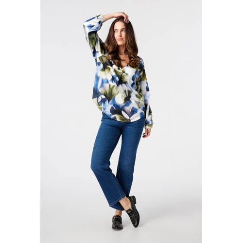 MS Mode gebloemde blousetop groen afbeelding
