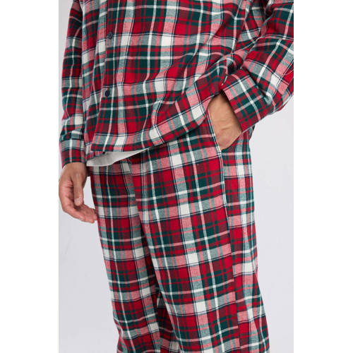 America Today flanellen pyjamabroek Nathan rood/wit/groen afbeelding