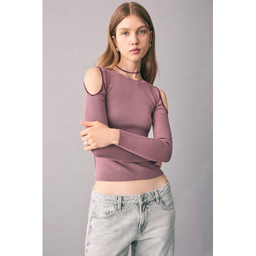 MANGO TEEN longsleeve roze fijn gebreid afbeelding