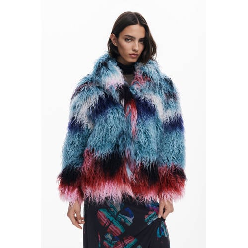 Desigual faux fur jas multi afbeelding