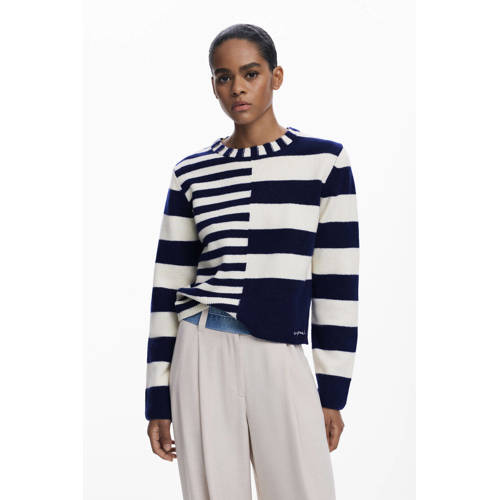 Desigual gestreepte pullover wit afbeelding