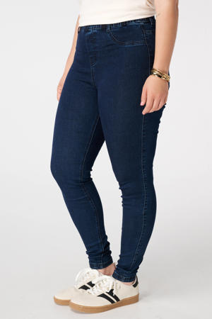 high waist jeggings dark blue denim