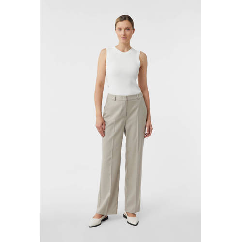 comma straight regular waist broek camel afbeelding
