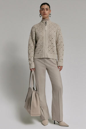 comma RELAXED: D’UNE CEINTURE - Broek - beige