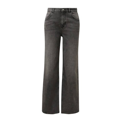 comma wide leg jeans grey denim afbeelding