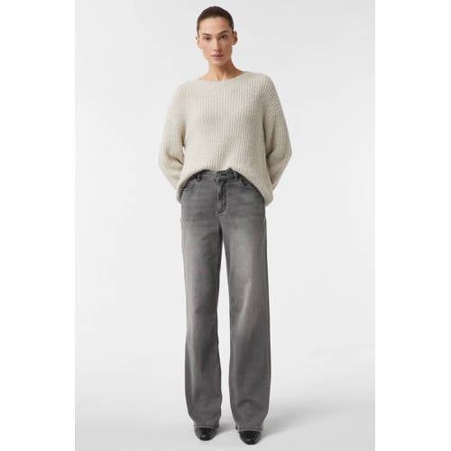 comma wide leg jeans grey denim afbeelding