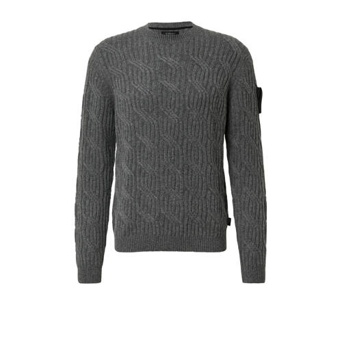 s.Oliver BLACK LABEL trui met wol gebreid grijs afbeelding