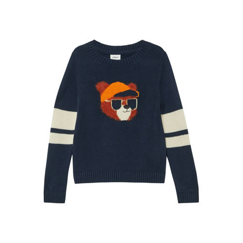 s.Oliver trui donkerblauw gebreid afbeelding