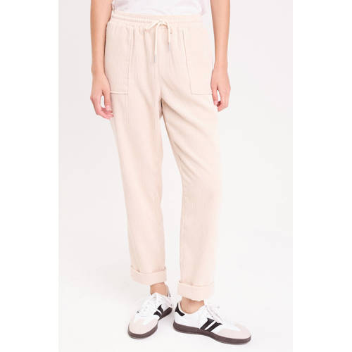 Cache Cache corduroy straight regular waist casual broek beige afbeelding