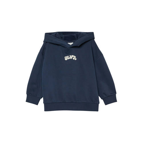 s.Oliver hoodie met backprint donkerblauw afbeelding