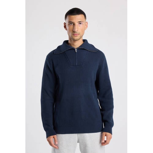 America Today trui rib gebreid donkerblauw afbeelding