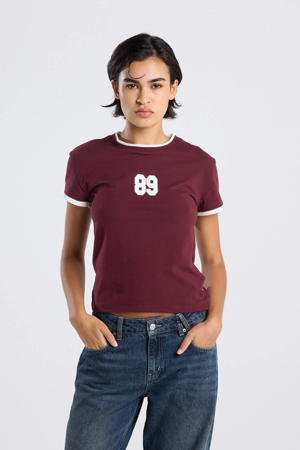 T-shirt donkerrood