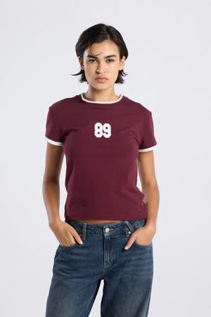 T-shirt donkerrood