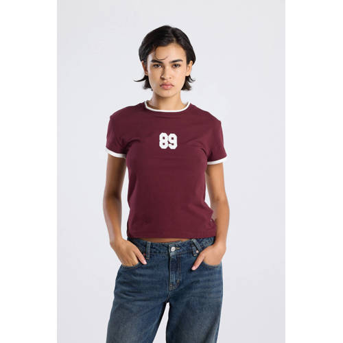America Today T-shirt donkerrood afbeelding