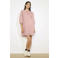 LOLALIZA corduroy blousejurk lichtroze