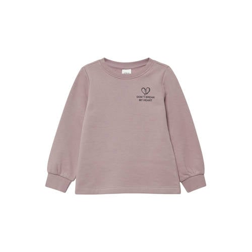 s.Oliver sweater met backprint oudroze afbeelding