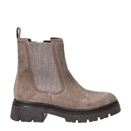 Gabor gevoerde suède enkelboots taupe afbeelding