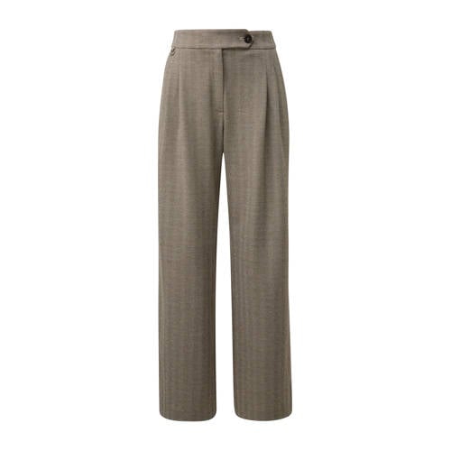 s.Oliver BLACK LABEL straight high waist pantalon grijs afbeelding