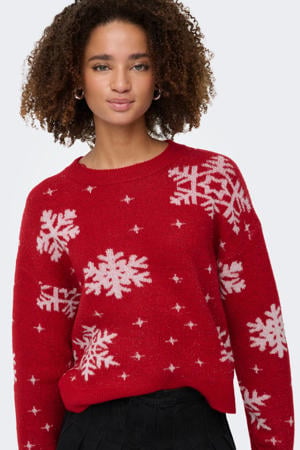 trui rood gebreid