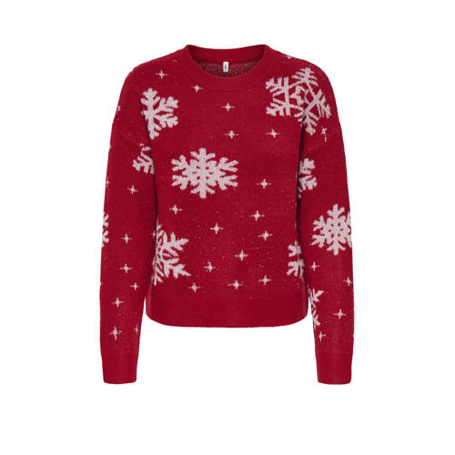 ONLY trui rood gebreid afbeelding
