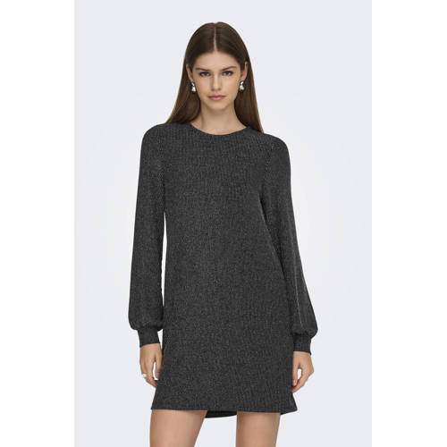 ONLY korte jurk met glitter zilver afbeelding