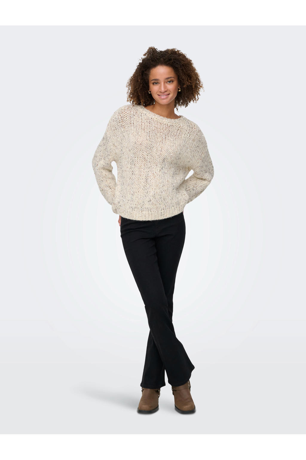 ONLY Gebreide damestop ONLSUNNY gebreid bovenstuk, Cashmere