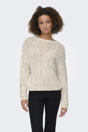 gebreide trui ecru met lurex