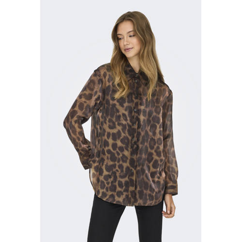 ONLY blouse met panterprint bruin afbeelding